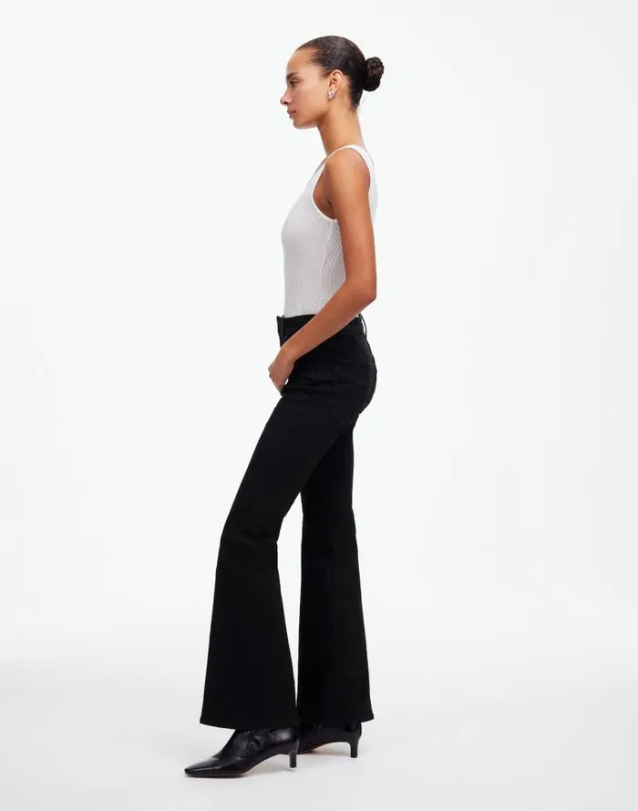 Women Flea Market Flare Jeans Black Frost Madewell Jeans