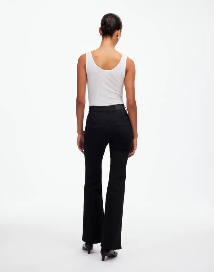 Women Flea Market Flare Jeans Black Frost Madewell Jeans