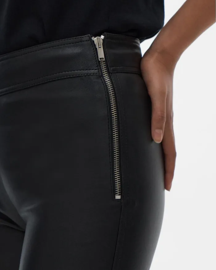 Women Flr Leather Legging Onyx Helmut Lang Pants