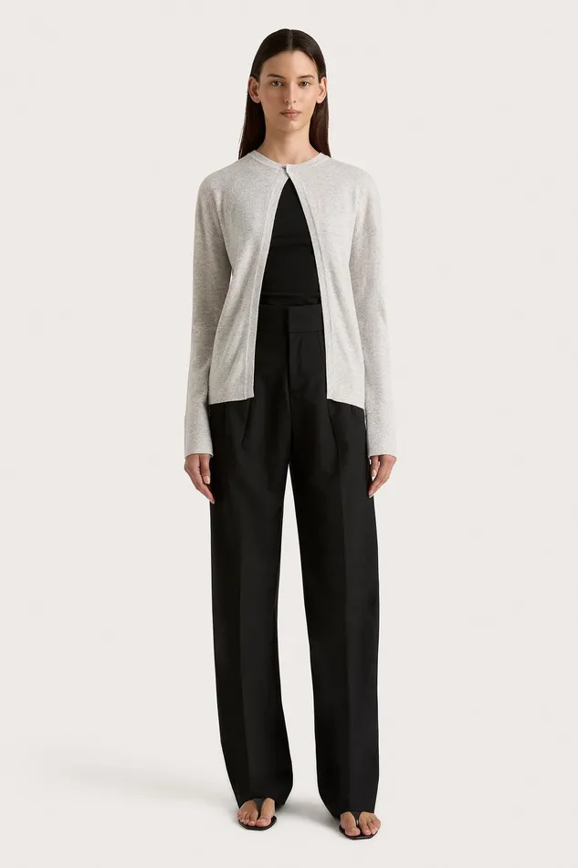 Women Frederikke Cashmere Cardigan Grey Marle Faithfull The Brand Tops