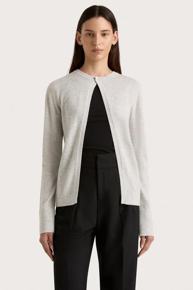 Women Frederikke Cashmere Cardigan Grey Marle Faithfull The Brand Tops Women Frederikke Cashmere Cardigan Grey Marle Faithfull The Brand Tops
