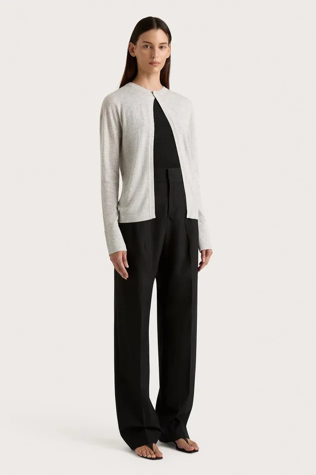Women Frederikke Cashmere Cardigan Grey Marle Faithfull The Brand Tops Women Frederikke Cashmere Cardigan Grey Marle Faithfull The Brand Tops