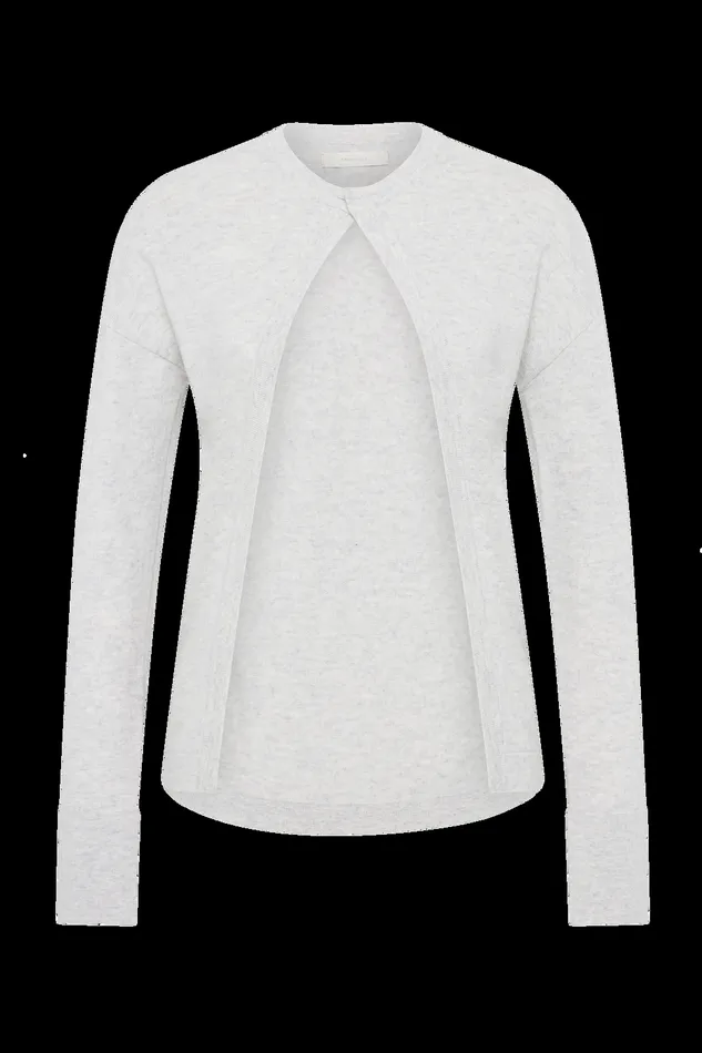 Women Frederikke Cashmere Cardigan Grey Marle Faithfull The Brand Tops Women Frederikke Cashmere Cardigan Grey Marle Faithfull The Brand Tops