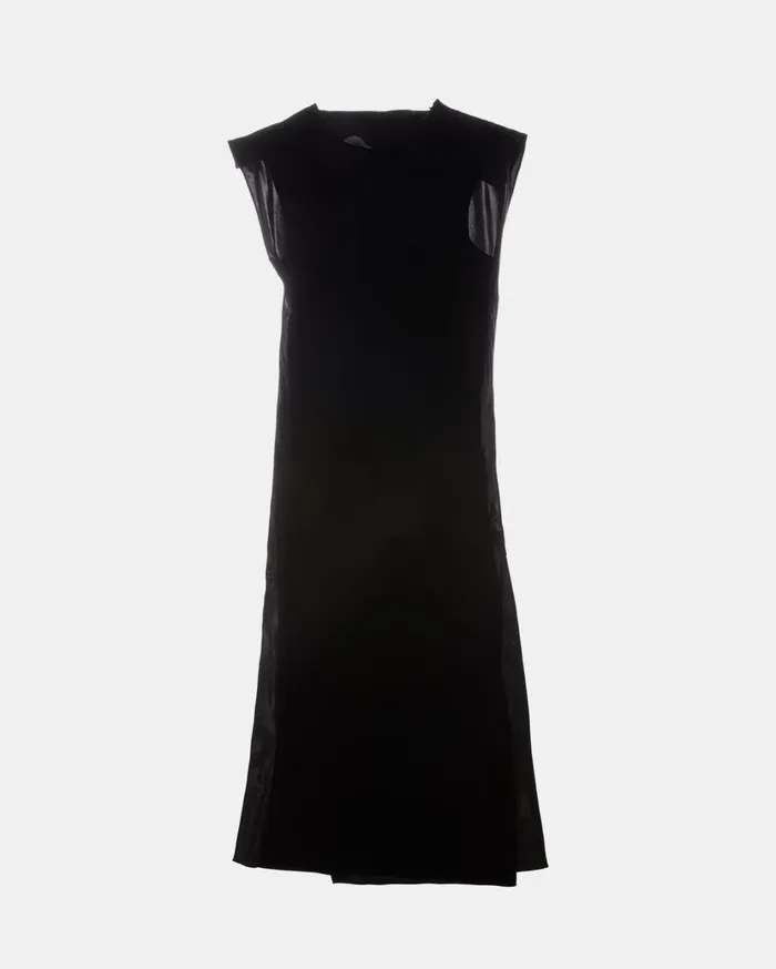 Women Front Velvet Shift Dress Black Helmut Lang Dresses