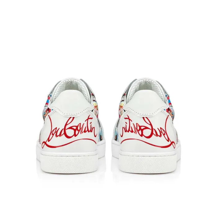 Women Fun Vieira Sneakers 8211 Patent Calf Comics Print 8211 Multicolor Multicolor Christian Louboutin Sneakers