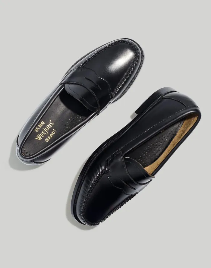 Women GHBASS Whitney Weejuns Penny Loafers Black Madewell Flats and Loafers