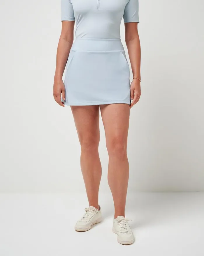 Women GAME SET MATCH MOVEKNIT SKORT Heather Baby Blue TravisMathew Skorts and Skirts Women GAME SET MATCH MOVEKNIT SKORT Heather Baby Blue TravisMathew Skorts and Skirts