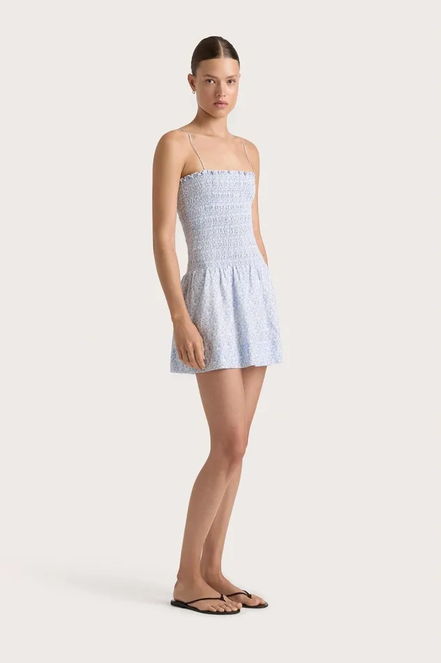 Women Geriba Mini Dress Leilani Mid Blue Faithfull The Brand Dresses Women Geriba Mini Dress Leilani Mid Blue Faithfull The Brand Dresses