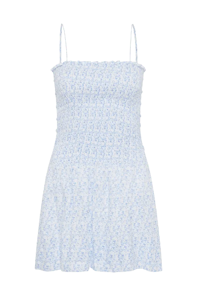 Women Geriba Mini Dress Leilani Mid Blue Faithfull The Brand Dresses Women Geriba Mini Dress Leilani Mid Blue Faithfull The Brand Dresses