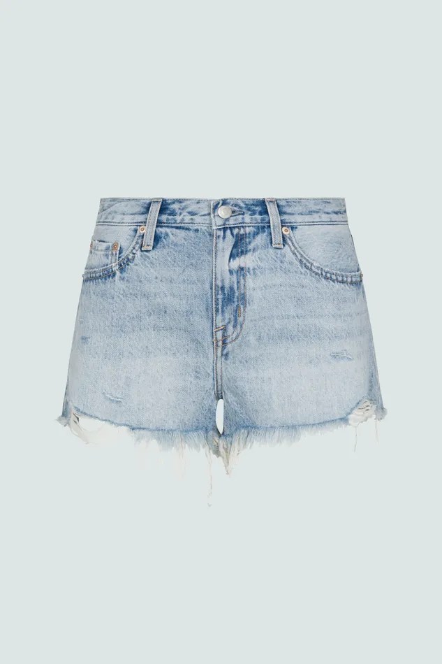 Women Gigi Low Rise Short 8211 Vivid Distressed Pistola Denim Shorts