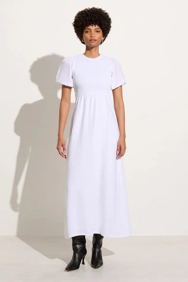 Women Gloria Midi Dress White 8211 Final Sale Faithfull The Brand Dresses
