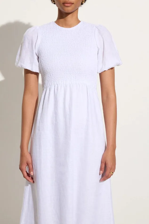 Women Gloria Midi Dress White 8211 Final Sale Faithfull The Brand Dresses Women Gloria Midi Dress White 8211 Final Sale Faithfull The Brand Dresses