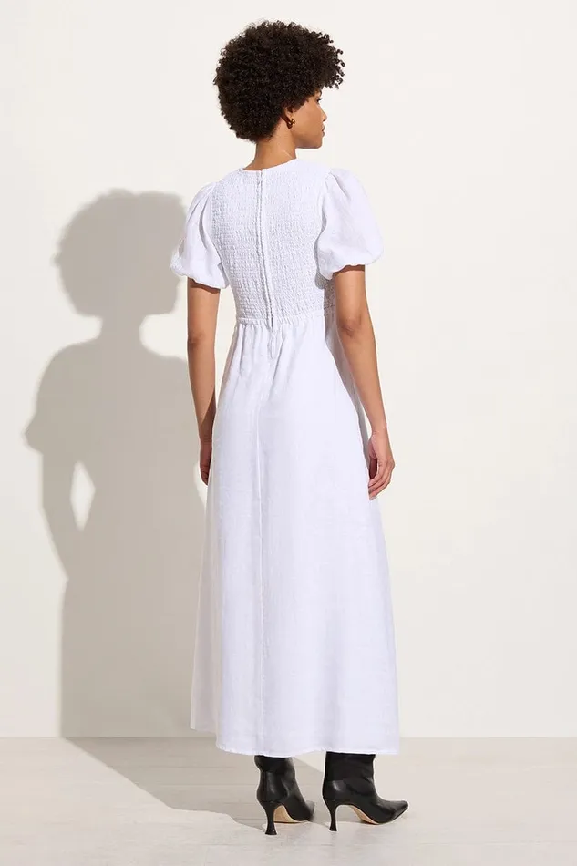 Women Gloria Midi Dress White 8211 Final Sale Faithfull The Brand Dresses Women Gloria Midi Dress White 8211 Final Sale Faithfull The Brand Dresses