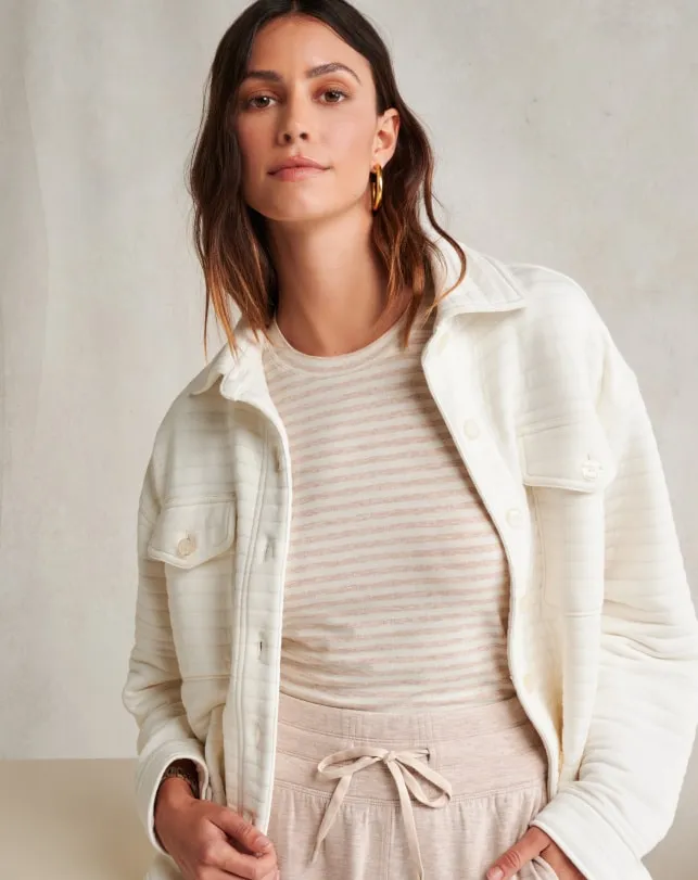 Women GOLDEN GLOW SHACKET Cloud Dancer TravisMathew Jackets