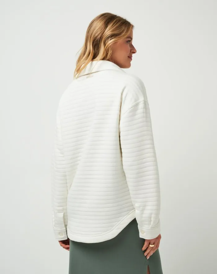 Women GOLDEN GLOW SHACKET Cloud Dancer TravisMathew Jackets
