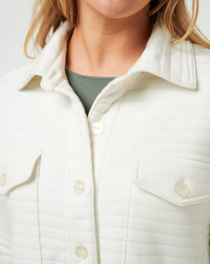 Women GOLDEN GLOW SHACKET Cloud Dancer TravisMathew Jackets