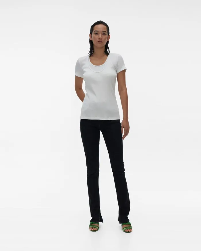 Women Halter Tee Chalk White Helmut Lang TShirts and Sweatshirts