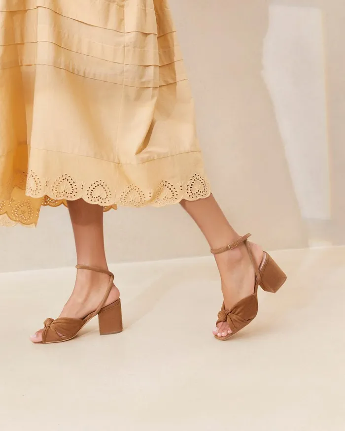 Women Heeled Sandals Loeffler Randall Fiamma Cacao Knot MidHeel Sandal L Heeled Sandals L Footwear Women Heeled Sandals Loeffler Randall Fiamma Cacao Knot MidHeel Sandal L Heeled Sandals L Footwear