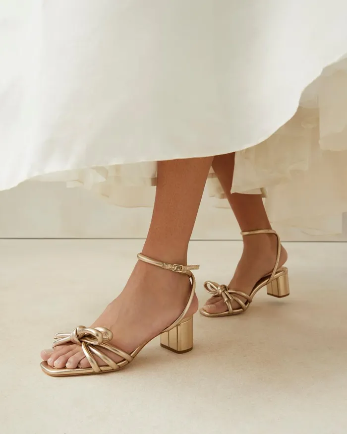 Women Heeled Sandals Loeffler Randall Mikel Champagne Bow MidHeel Sandal L Heeled Sandals L Footwear Women Heeled Sandals Loeffler Randall Mikel Champagne Bow MidHeel Sandal L Heeled Sandals L Footwear