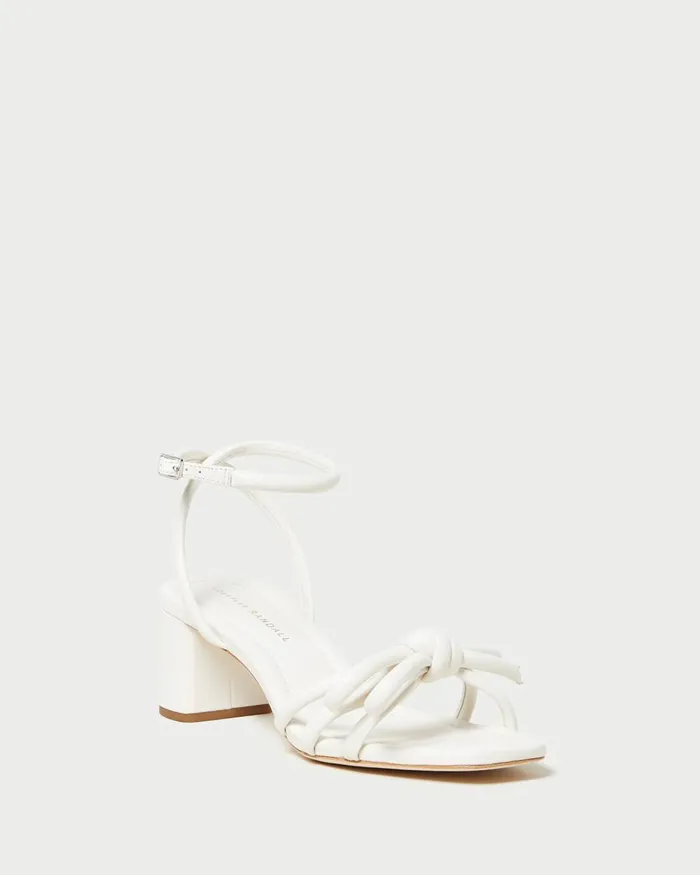 Women Heeled Sandals Loeffler Randall Mikel White Bow MidHeel Sandal I Heeled Sandals I Footwear