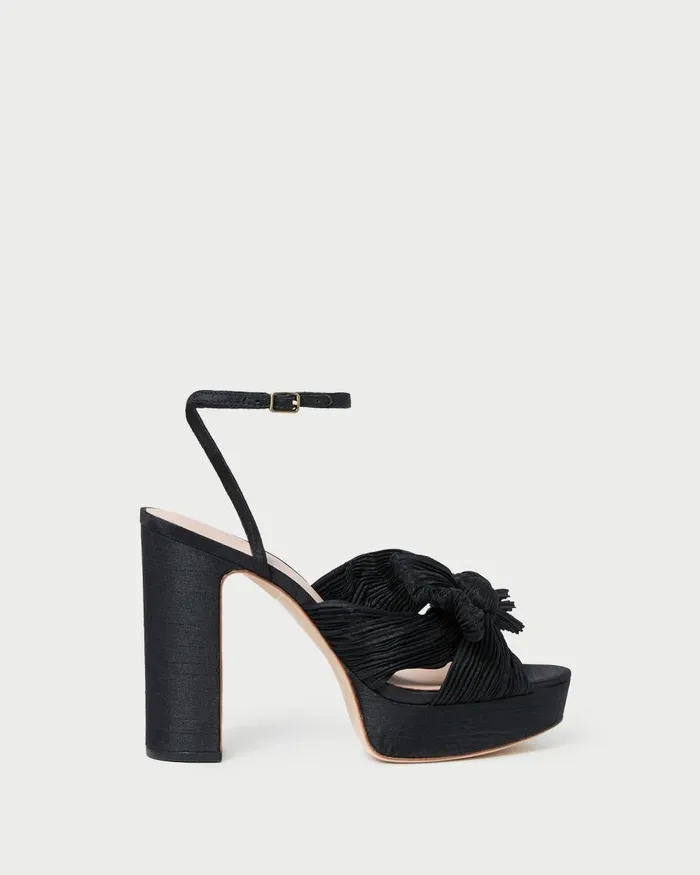 Women Heeled Sandals Loeffler Randall Natalia Black Platform Bow Heel Women Heeled Sandals Loeffler Randall Natalia Black Platform Bow Heel