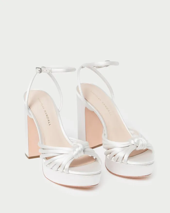 Women Heeled Sandals Loeffler Randall Rivka Cream Knot Platform Sandal L Heeled Sandals L Footwear Women Heeled Sandals Loeffler Randall Rivka Cream Knot Platform Sandal L Heeled Sandals L Footwear
