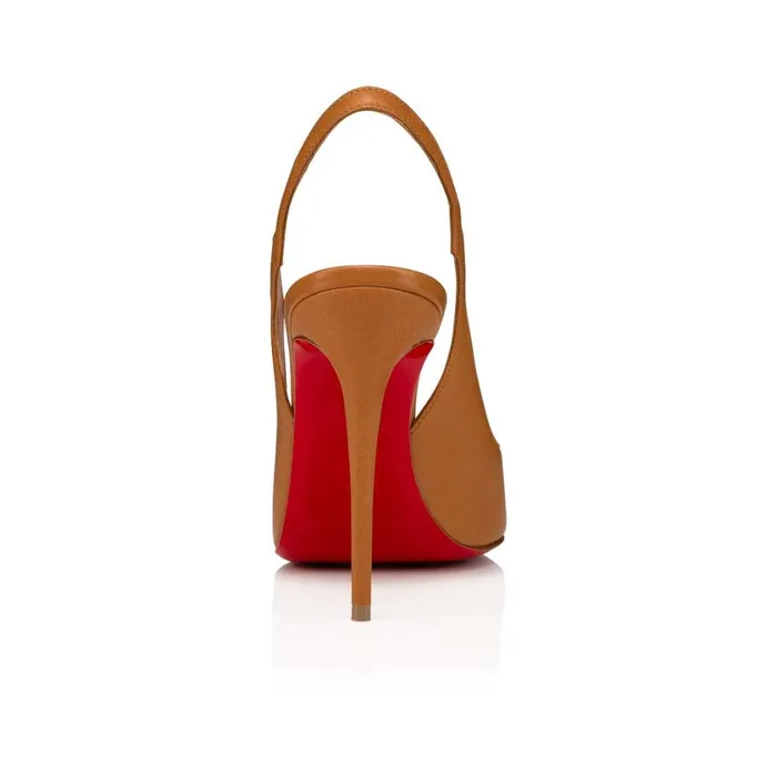 Women Hot Chick Sling 100 Mm Pumps 8211 Nappa Leather 8211 Nude 4 Nude Christian Louboutin Pumps