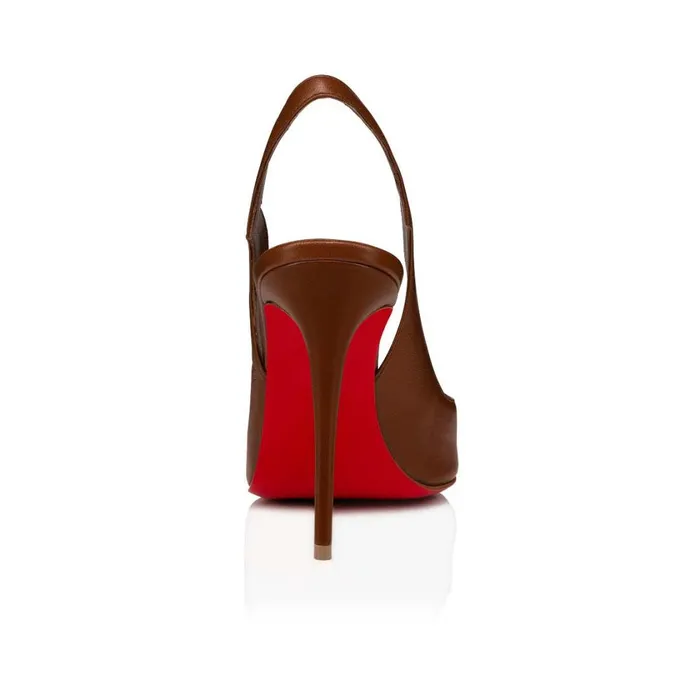 Women Hot Chick Sling 100 Mm Pumps 8211 Nappa Leather 8211 Nude 7 Nude Christian Louboutin Pumps
