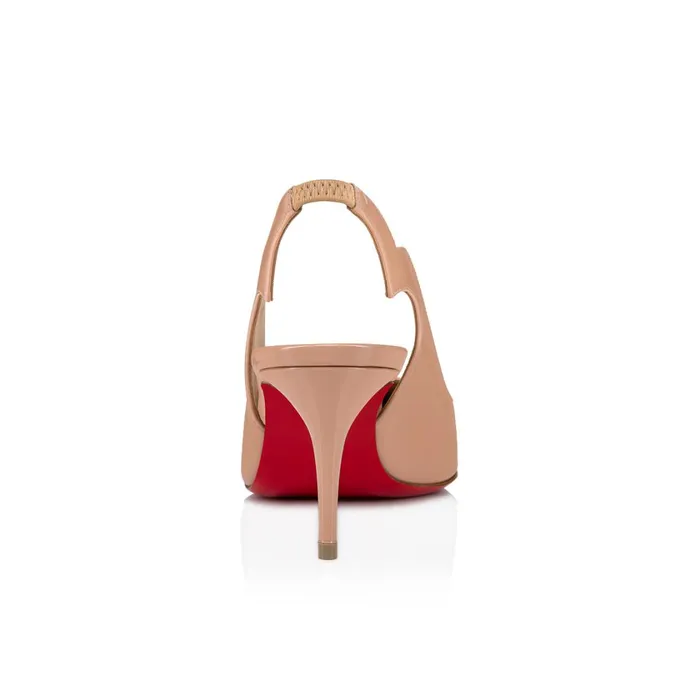 Women Hot Chick Sling 70 Mm Pumps 8211 Patent Leather 8211 Nude Nude Christian Louboutin Pumps