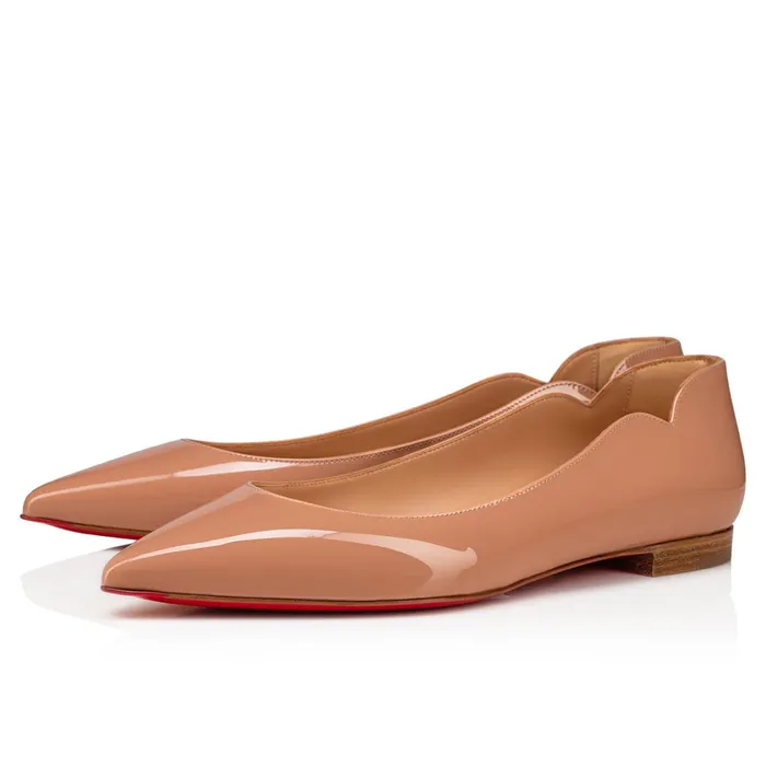 Women Hot Chickita Ballerinas 8211 Patent Calf 8211 Nude Nude Christian Louboutin Flats Women Hot Chickita Ballerinas 8211 Patent Calf 8211 Nude Nude Christian Louboutin Flats
