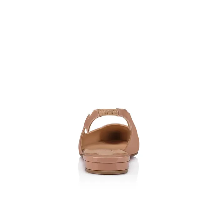 Women Hot Chickita Sling Ballerinas 8211 Patent Leather 8211 Nude Nude Christian Louboutin Flats