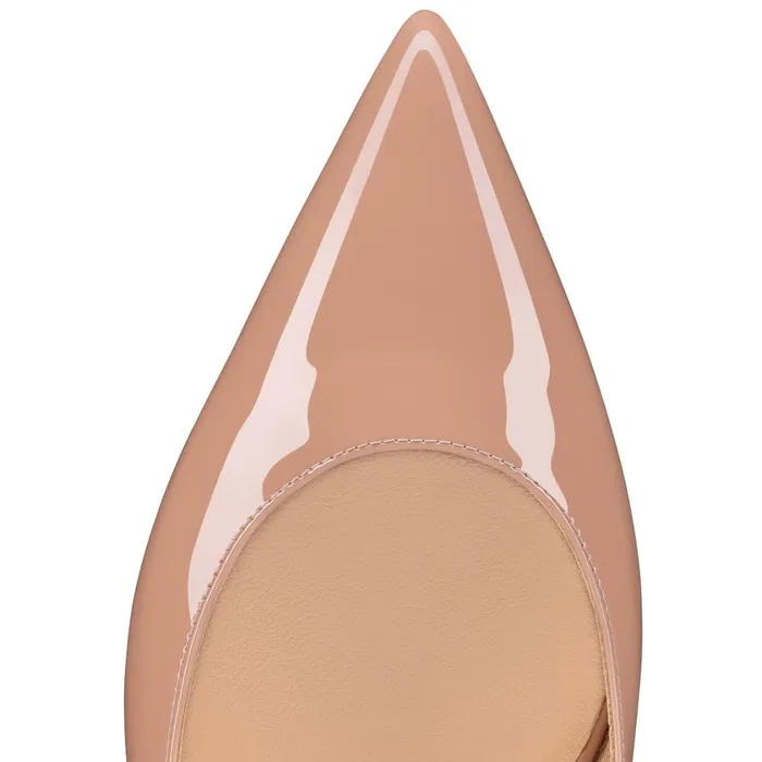 Women Hot Chickita Sling Ballerinas 8211 Patent Leather 8211 Nude Nude Christian Louboutin Flats