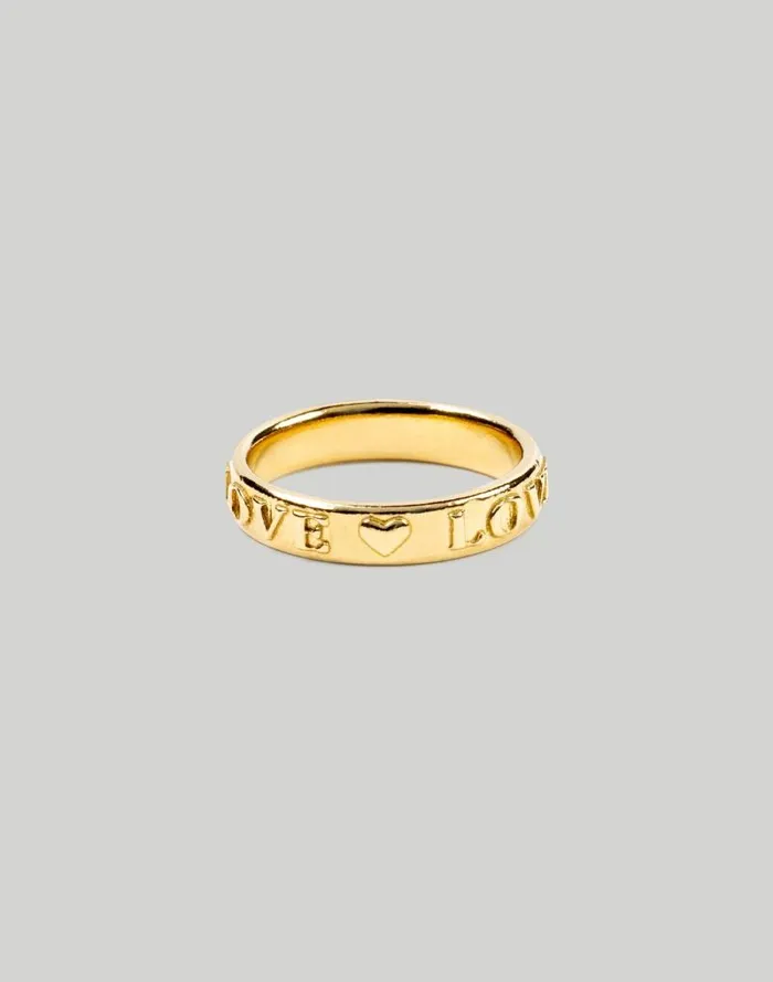 Women Iris 1956 Jewelry Gold Love Band Ring Gold Madewell Jewelry