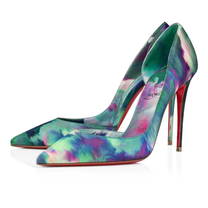 Women Iriza 100 Mm Pumps 8211 Crepe Satin Melancholia Print 8211 Multicolor Multicolor Christian Louboutin Pumps Women Iriza 100 Mm Pumps 8211 Crepe Satin Melancholia Print 8211 Multicolor Multicolor Christian Louboutin Pumps
