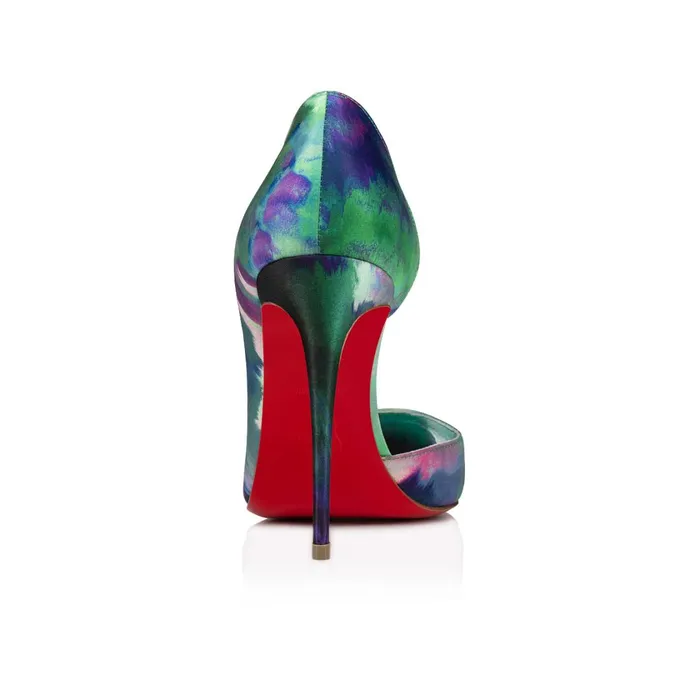 Women Iriza 100 Mm Pumps 8211 Crepe Satin Melancholia Print 8211 Multicolor Multicolor Christian Louboutin Pumps