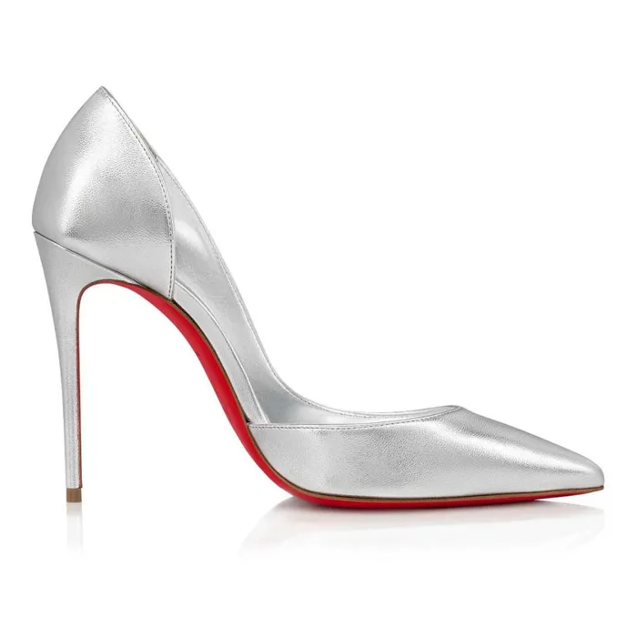 Women Iriza 100 Mm Pumps 8211 Nappa Leather 8211 Silver Silver Christian Louboutin Pumps