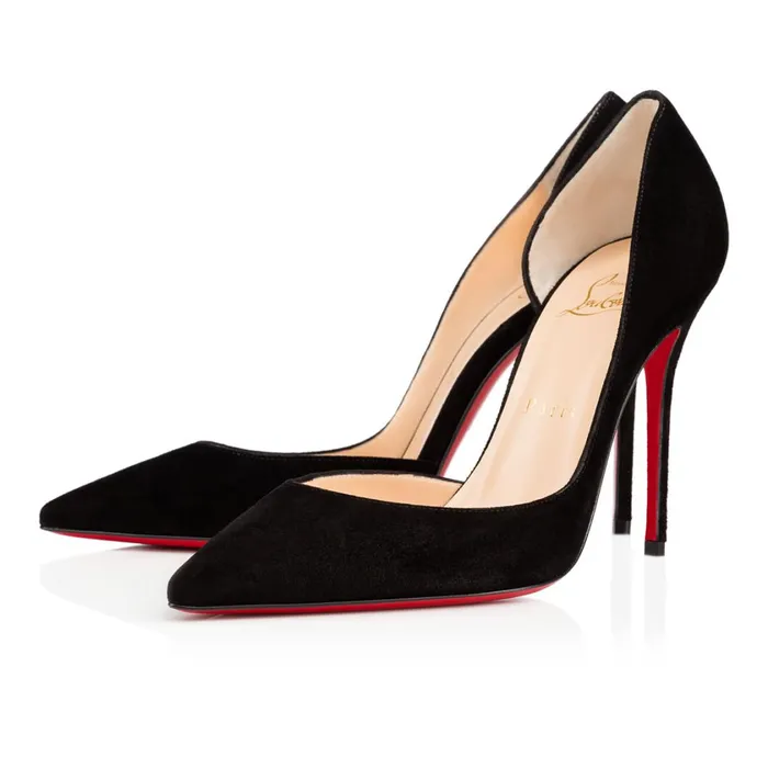 Women Iriza 100 Mm Pumps 8211 Suede Calf 8211 Black Black Christian Louboutin Pumps Women Iriza 100 Mm Pumps 8211 Suede Calf 8211 Black Black Christian Louboutin Pumps