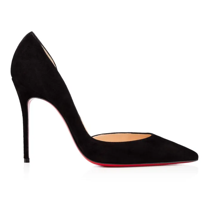 Women Iriza 100 Mm Pumps 8211 Suede Calf 8211 Black Black Christian Louboutin Pumps