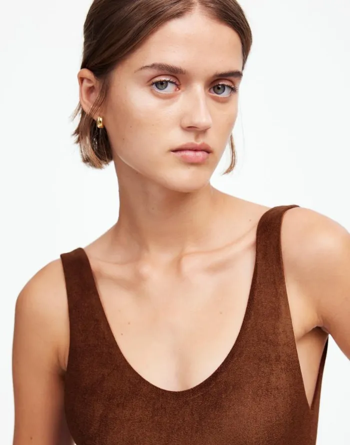 Women Jade Swim Evolve Contour OnePiece Swimsuit Espresso Madewell Swim