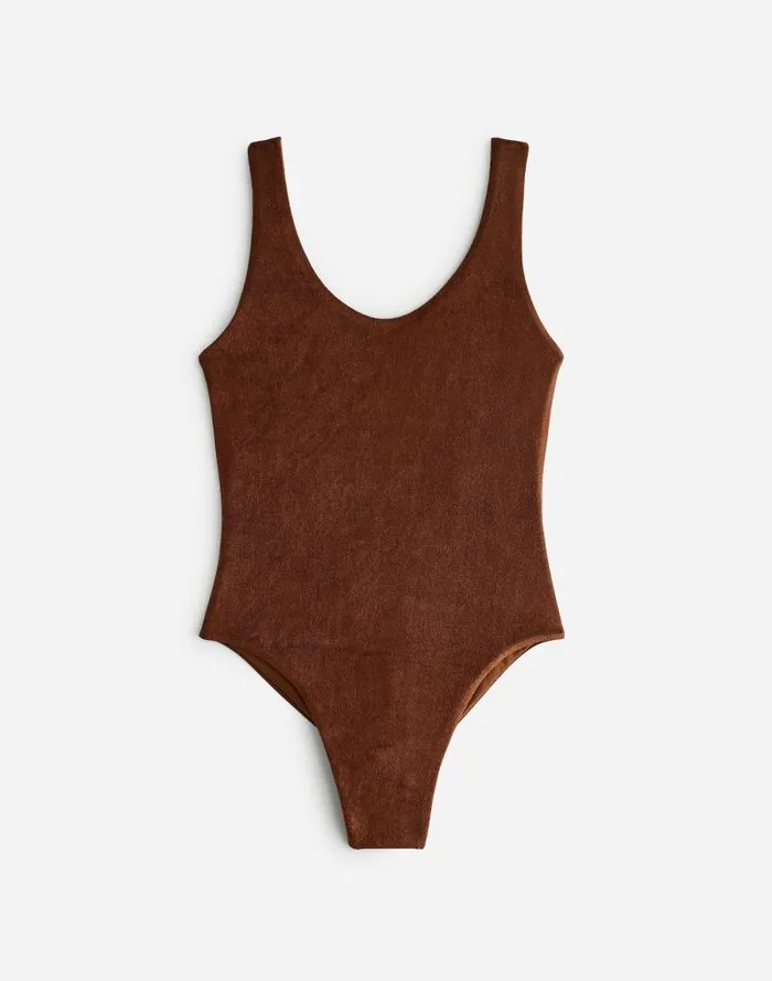 Women Jade Swim Evolve Contour OnePiece Swimsuit Espresso Madewell Swim