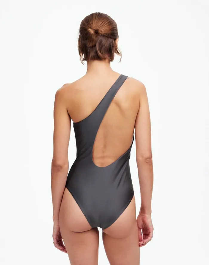 Women Jade Swim Evolve OnePiece Swimsuit Slate Sheen Madewell Swim