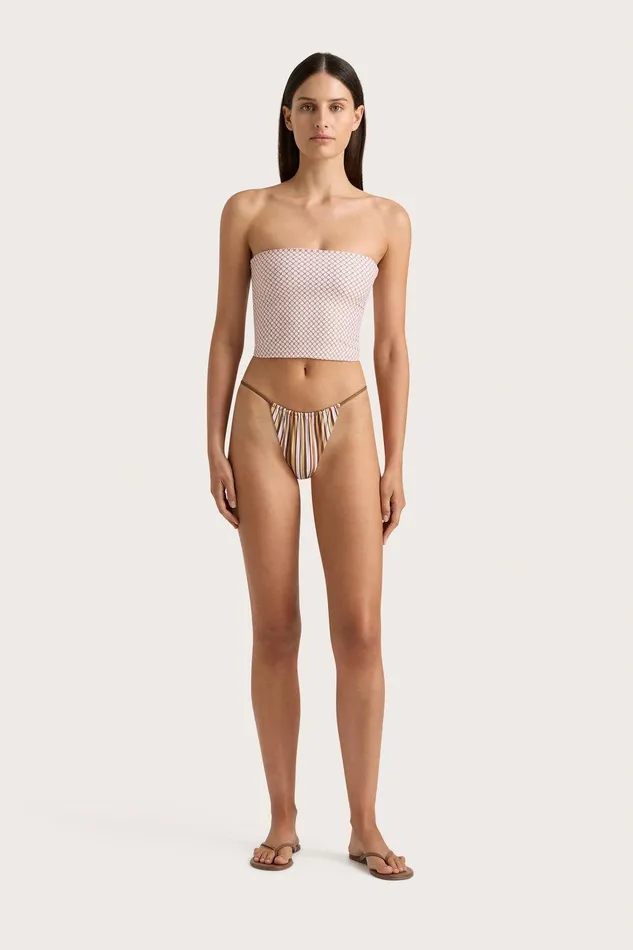 Women Jean Swim Top Oliander Blush Faithfull The Brand Swim