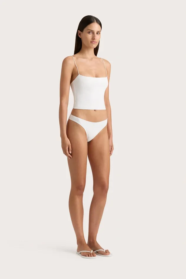 Women Jean Swim Top White Faithfull The Brand Swim Women Jean Swim Top White Faithfull The Brand Swim