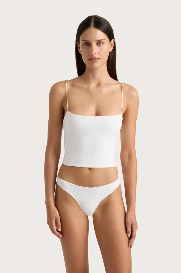 Women Jean Swim Top White Faithfull The Brand Swim Women Jean Swim Top White Faithfull The Brand Swim