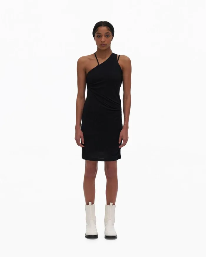 Women Jersey Mini Dress Basalt Black Helmut Lang Dresses