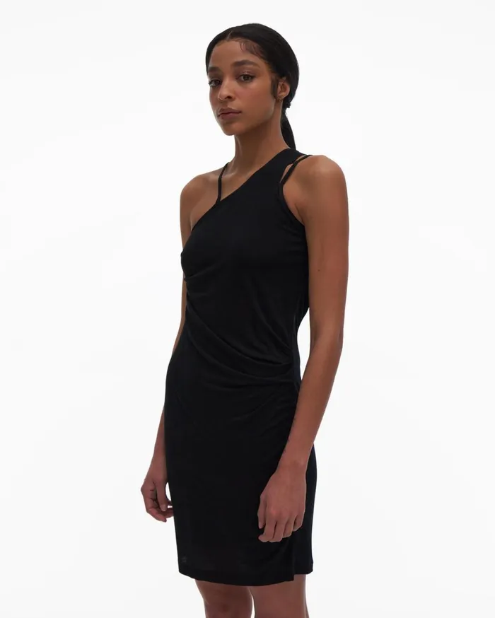 Women Jersey Mini Dress Basalt Black Helmut Lang Dresses