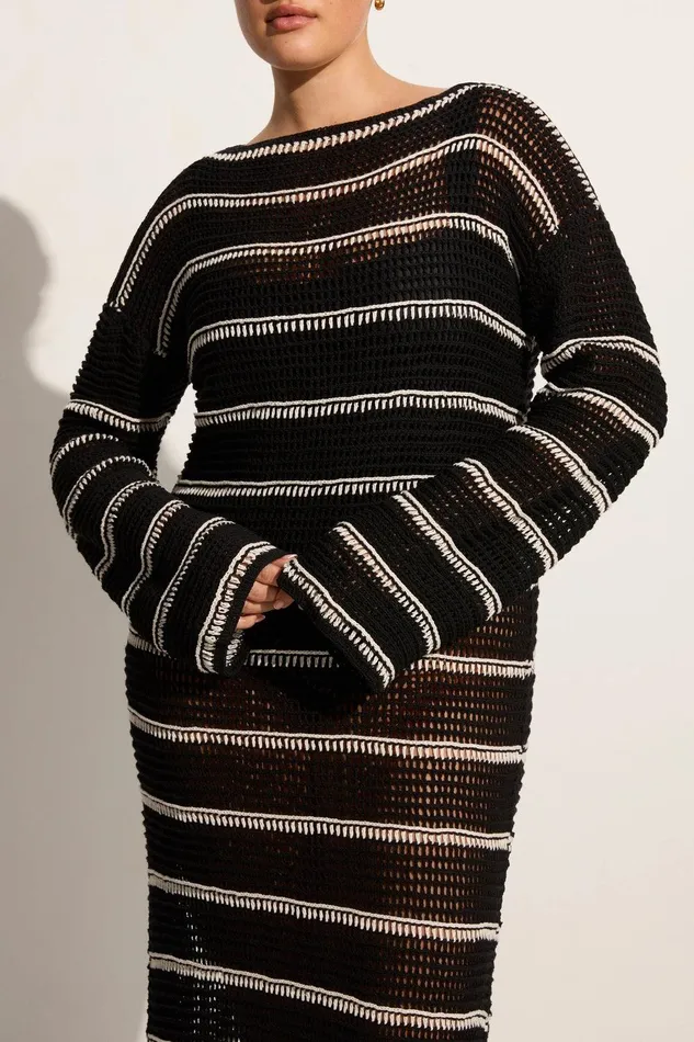 Women Jesolo Crochet Dress BlackOff White Faithfull The Brand Dresses Women Jesolo Crochet Dress BlackOff White Faithfull The Brand Dresses