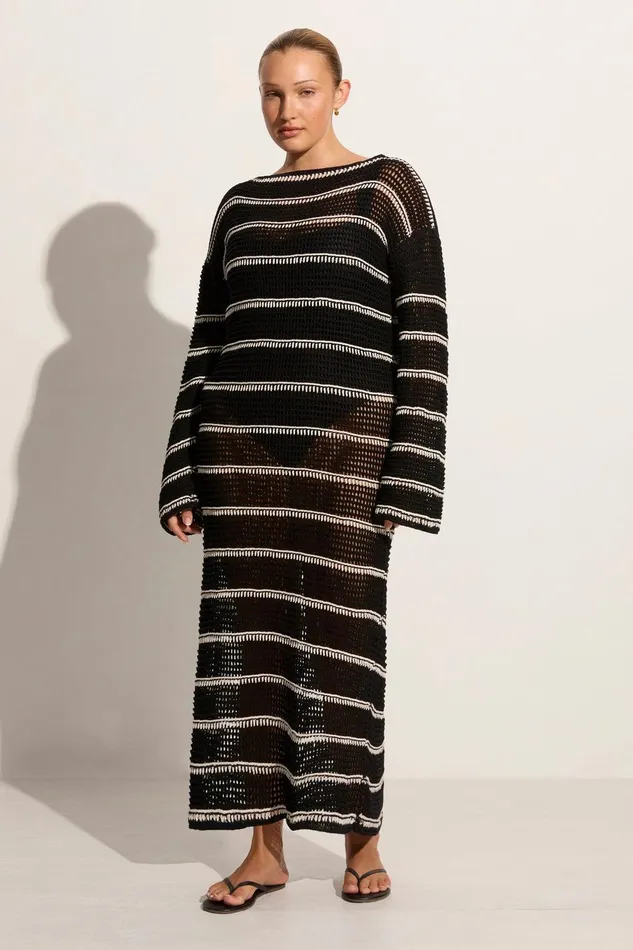 Women Jesolo Crochet Dress BlackOff White Faithfull The Brand Dresses Women Jesolo Crochet Dress BlackOff White Faithfull The Brand Dresses
