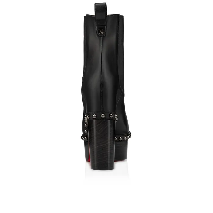 Women Joan Bootie 130 Mm Low Boots 8211 Calf Leather 8211 Black Black Christian Louboutin Platforms