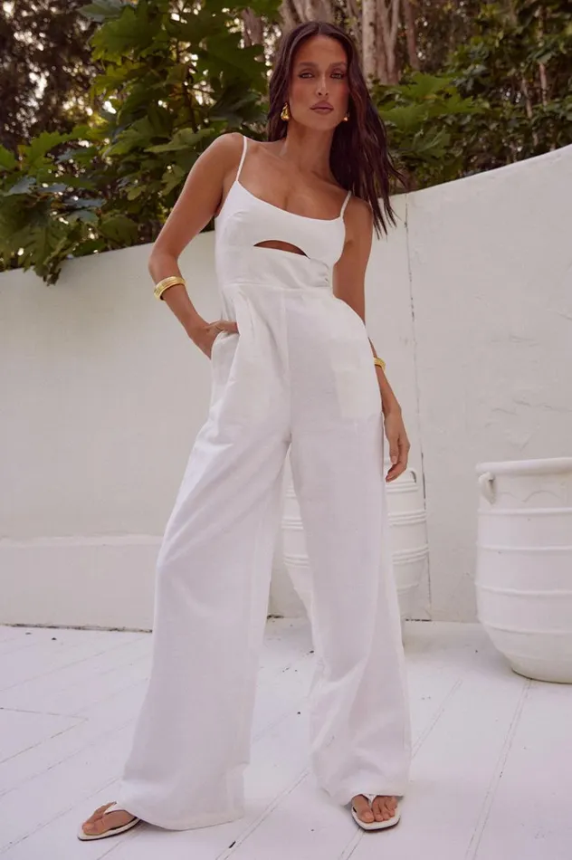 Women Jumpsuits Runaway The Label CALISTANA JUMPSUIT White
